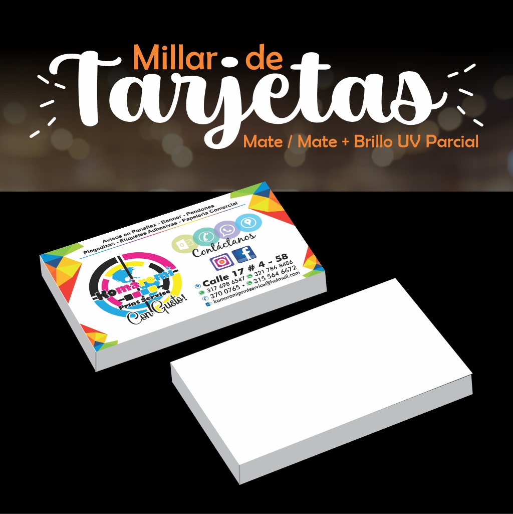 Tarjeta de presentación mate